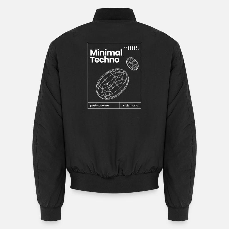 Minimal-Techno-Musik-Sphären-Design Unisex Bomberjacke