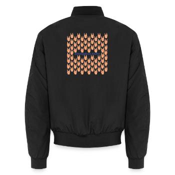 Schweigefuchs Züchter Muster - Unisex Bomberjacke - Schwarz - Hinten - AI Model Male 185 light (185cm)
