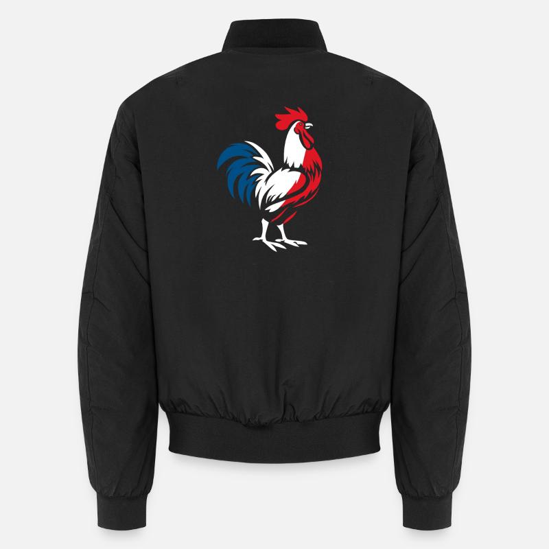 French rooster - Unisex Bomber Jacket - black