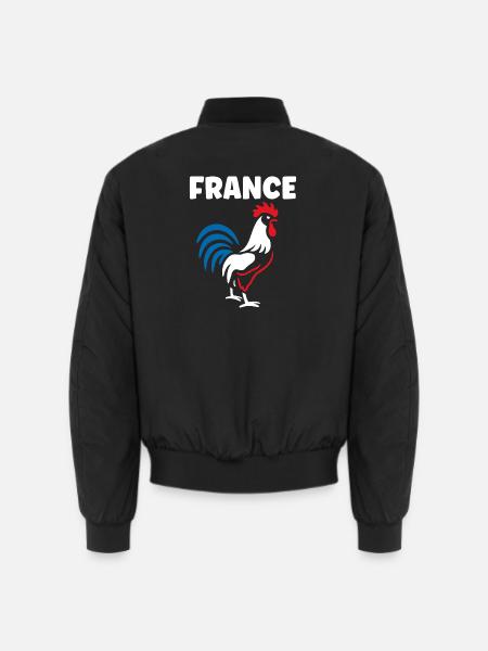 Dreikolor-Hahn Frankreichs - Unisex Bomberjacke - Schwarz