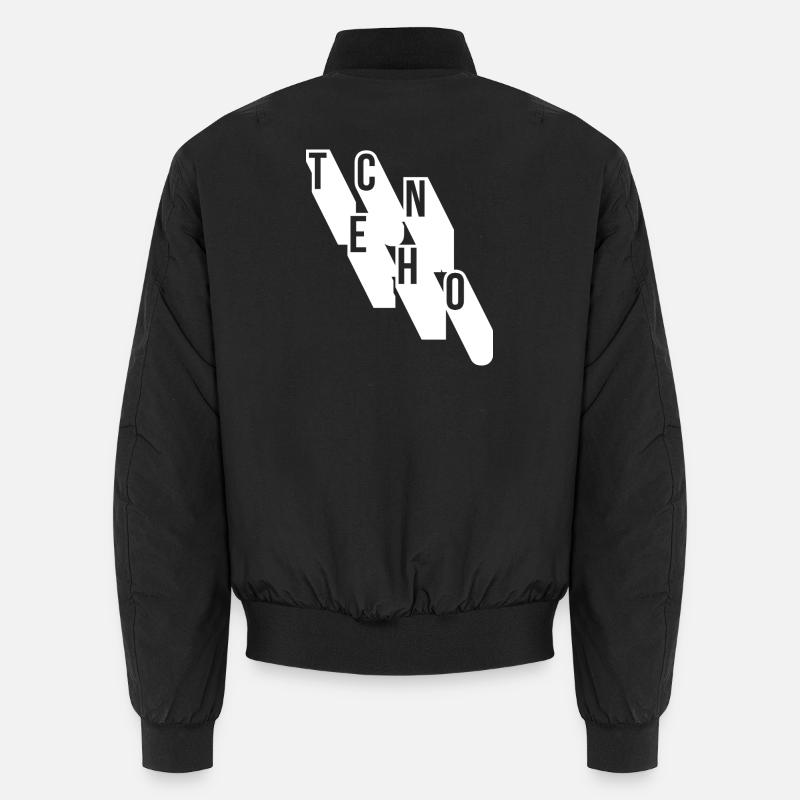 Techno-Musik geometrisches Logodesign Unisex Bomberjacke