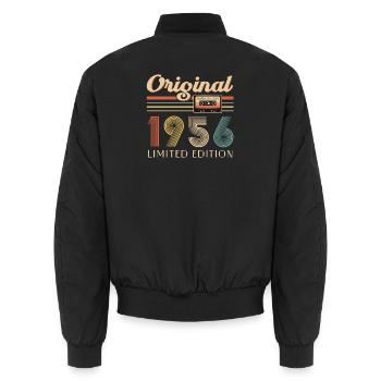 70e anniversaire 70e anniversaire Original 1956 - Bomber unisexe - noir - Dos - AI Model Male 185 light (185cm)