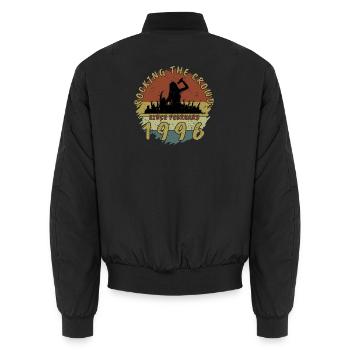 30. Geburtstag Rocking the crowd SNG 02/1996 - Unisex Bomberjacke - Schwarz - Hinten - AI Model Male 185 light (185cm)