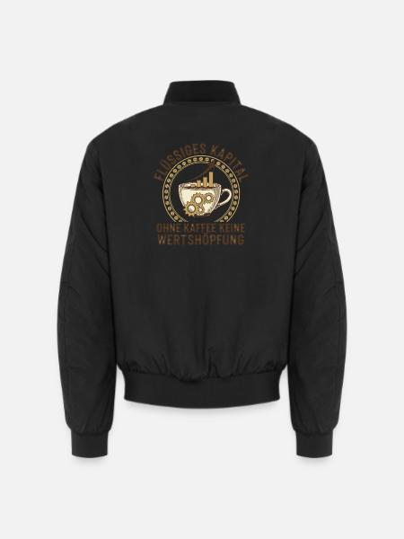 Liquid Capital Coffee - Office Humor - Unisex Bomber Jacket - black