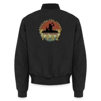 44. Geburtstag Rocking the crowd SNG 02/1982 - Unisex Bomberjacke - Schwarz - Hinten - AI Model Male 185 light (185cm)