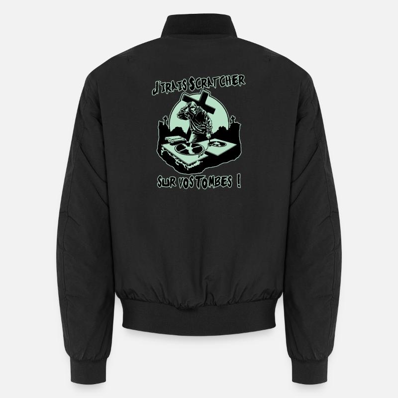I'LL GO SCRATCH ON YOUR GRAVES! - Unisex Bomber Jacket - black