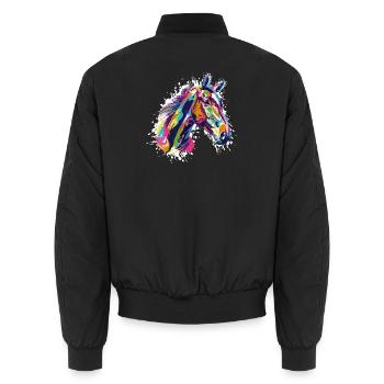 Cheval - Bomber unisexe - noir - Dos - AI Model Male 185 light (185cm)