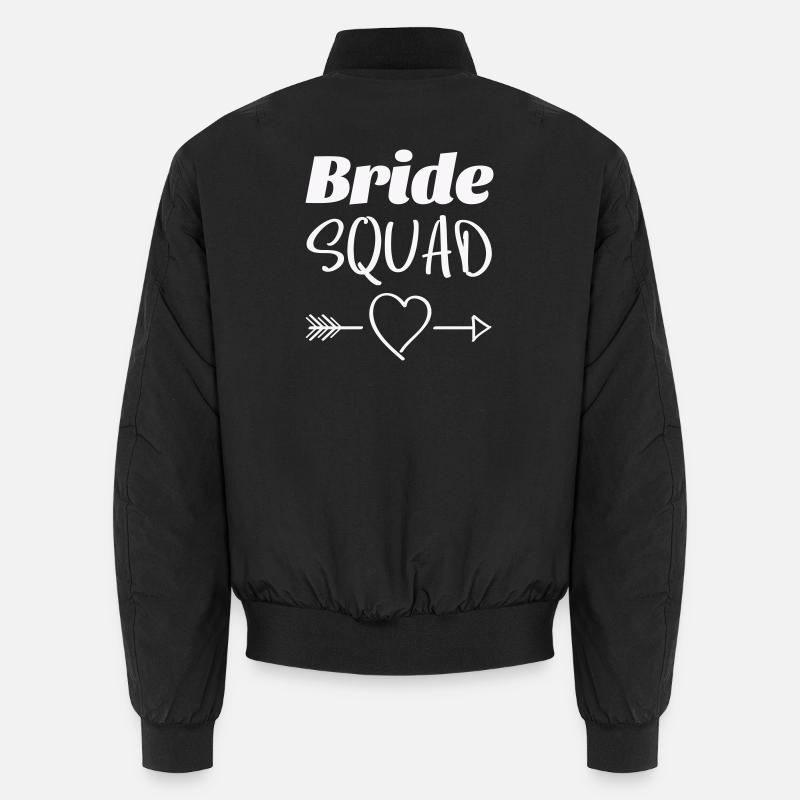 Bridal Squad Heart Arrow - Unisex Bomber Jacket - black