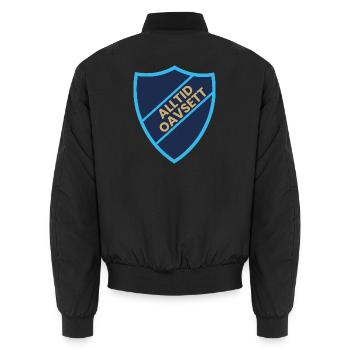 Always Regardless of Shield Design - Unisex Bomber Jacket - black - Back - AI Model Male 185 light (185cm)