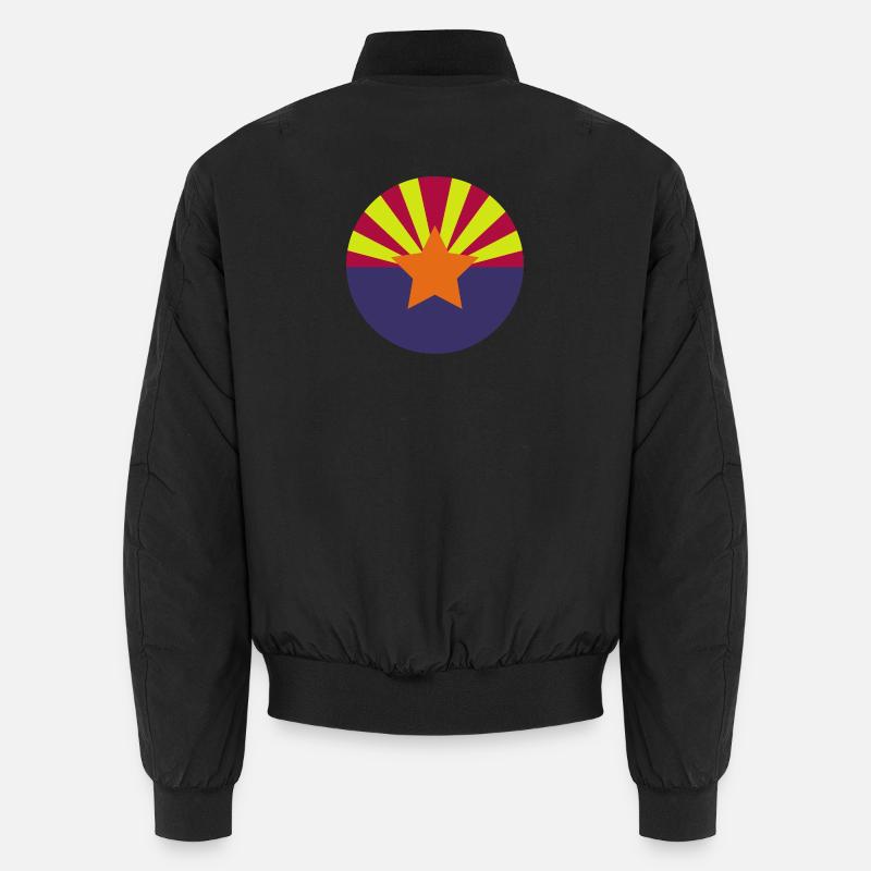 Arizona round flag Unisex Bomber Jacket