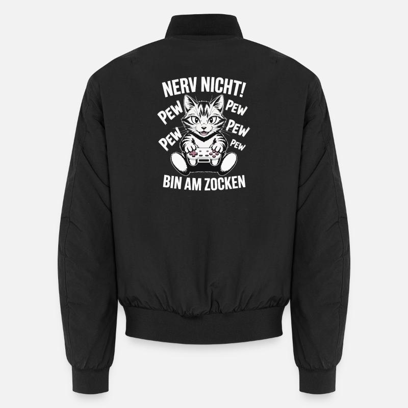 Courage Not I Gaming Cat Design Bomber unisexe