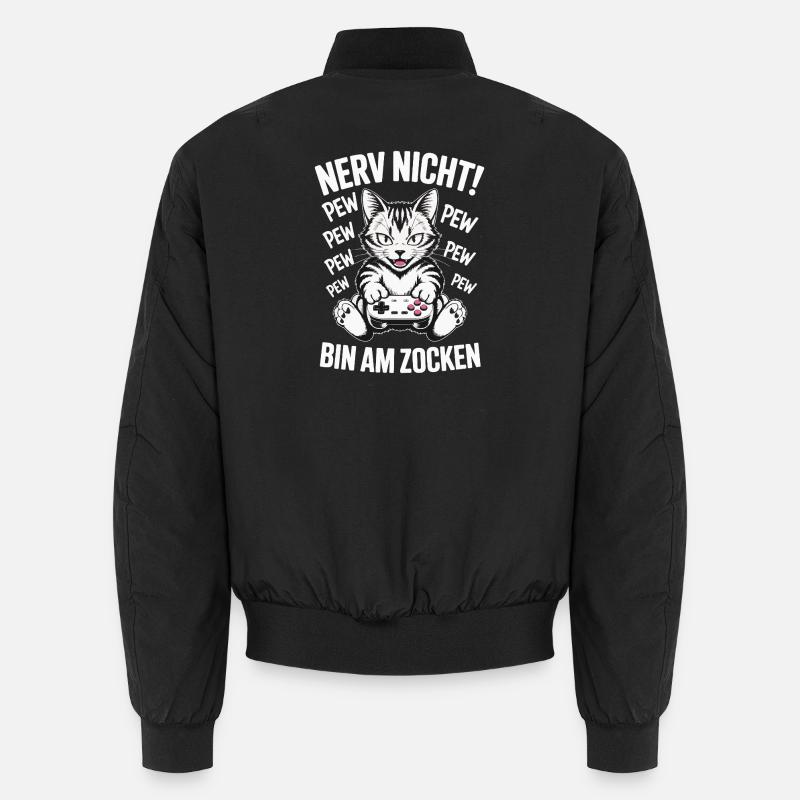 Courage Not I Gaming Cat Design - Bomber unisexe - noir