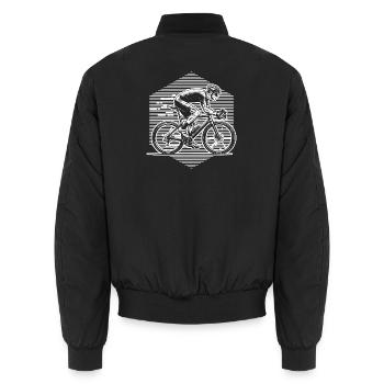 Einfach Roadbike zeitloses Design - Unisex Bomberjacke - Schwarz - Hinten - AI Model Male 185 light (185cm)