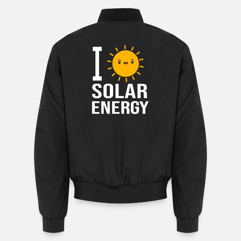 Solaire Durabilité Énergies renouvelables - Bomber unisexe - noir
