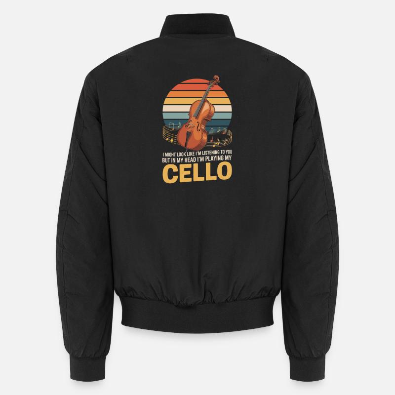 Mein Cello spielen - Unisex Bomberjacke - Schwarz