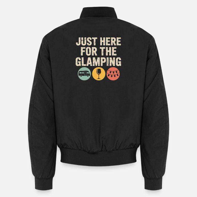 Just Here for the Glamping Unisex Bomber Jacket