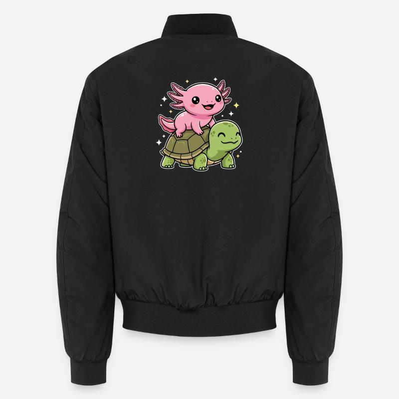 Axolotl et tortue Bomber unisexe