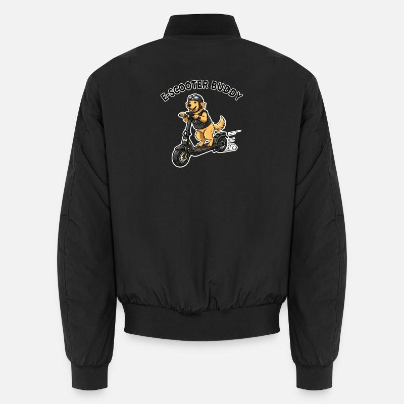 EScooter Buddy Hund Illustration Unisex Bomberjacke