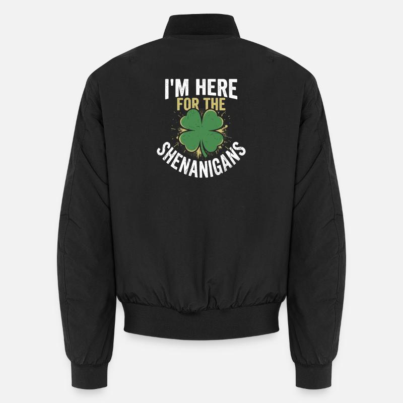 Shenanigans mit Kleeblatt - Unisex Bomberjacke - Schwarz