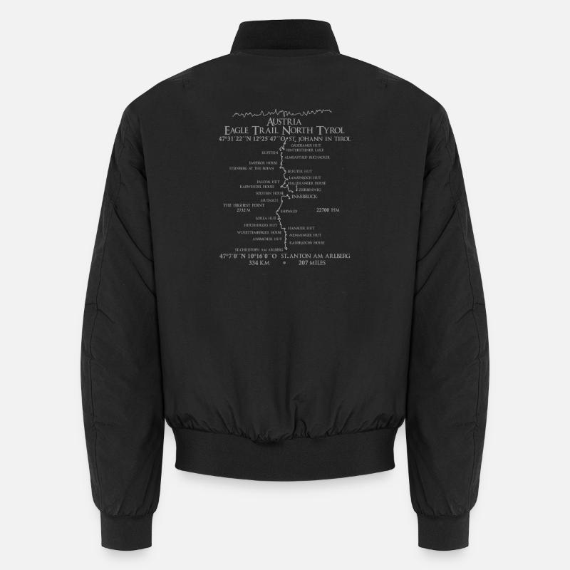 Hiking route Austria Eagle Walk North Tyrol Unisex Bomber Jacket