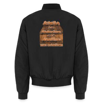 Scheiße in den Dielenritzen... - Unisex Bomberjacke - Schwarz - Hinten - AI Model Male 185 light (185cm)