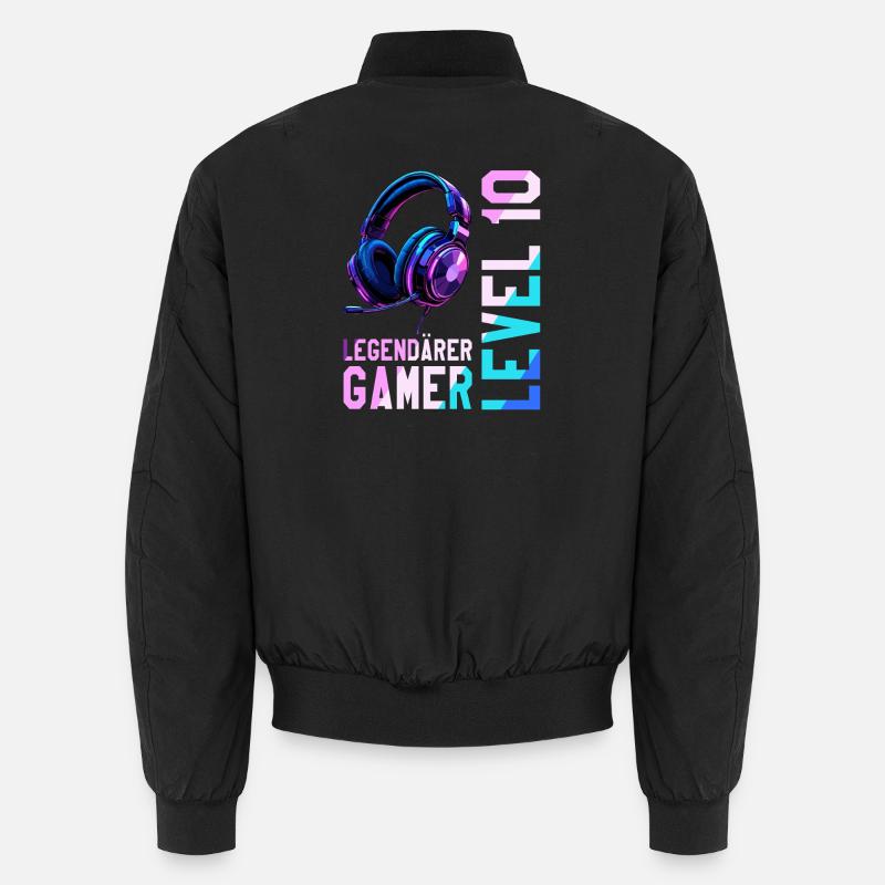 10. Geburtstag Junge Mädchen Teenager Level 10 Unisex Bomberjacke
