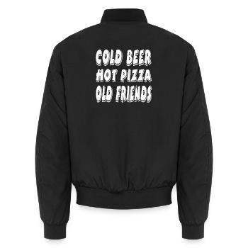Bière - Bomber unisexe - noir - Dos - AI Model Male 185 light (185cm)