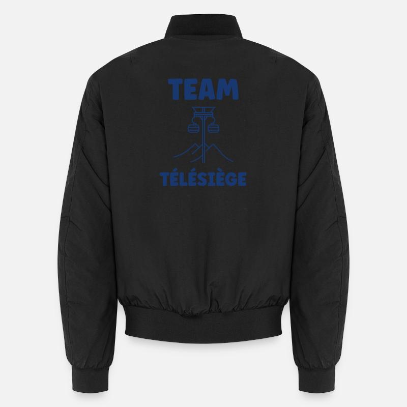 Bergsessellift Team - Unisex Bomberjacke - Schwarz