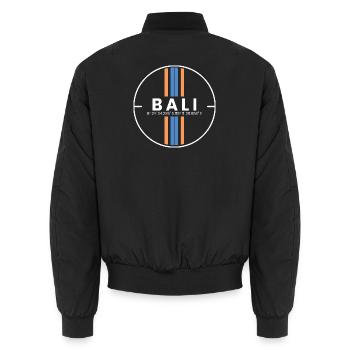 Insel Bali Koordinaten - Unisex Bomberjacke - Schwarz - Hinten - AI Model Male 185 light (185cm)