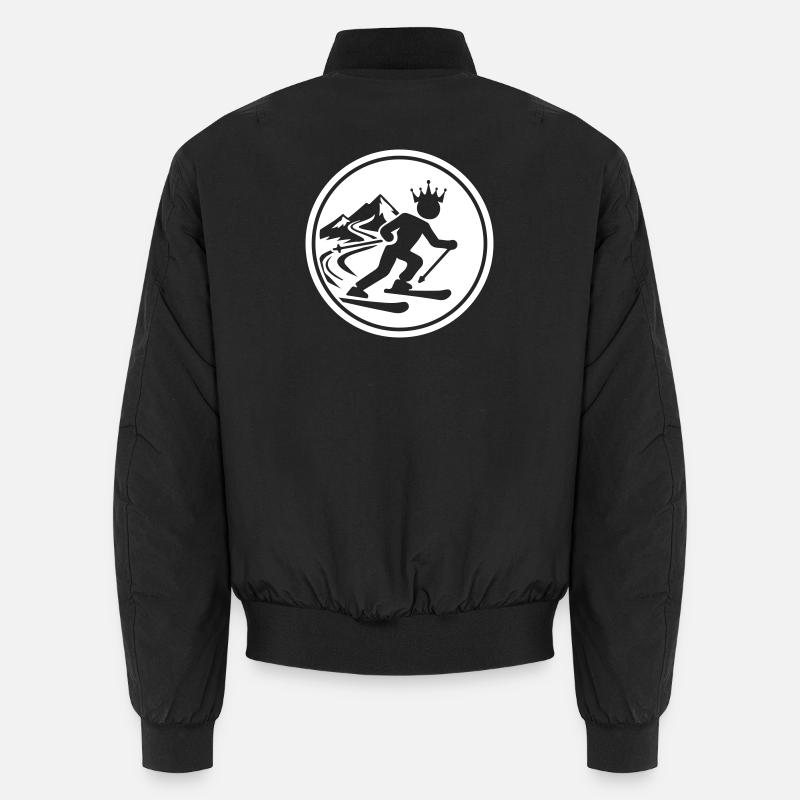 Ski King Skiing - Unisex Bomber Jacket - black
