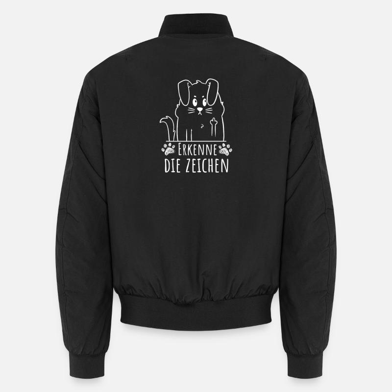 Recognize the Signs – Cute Dog Saying Unisex Bomber Jacket