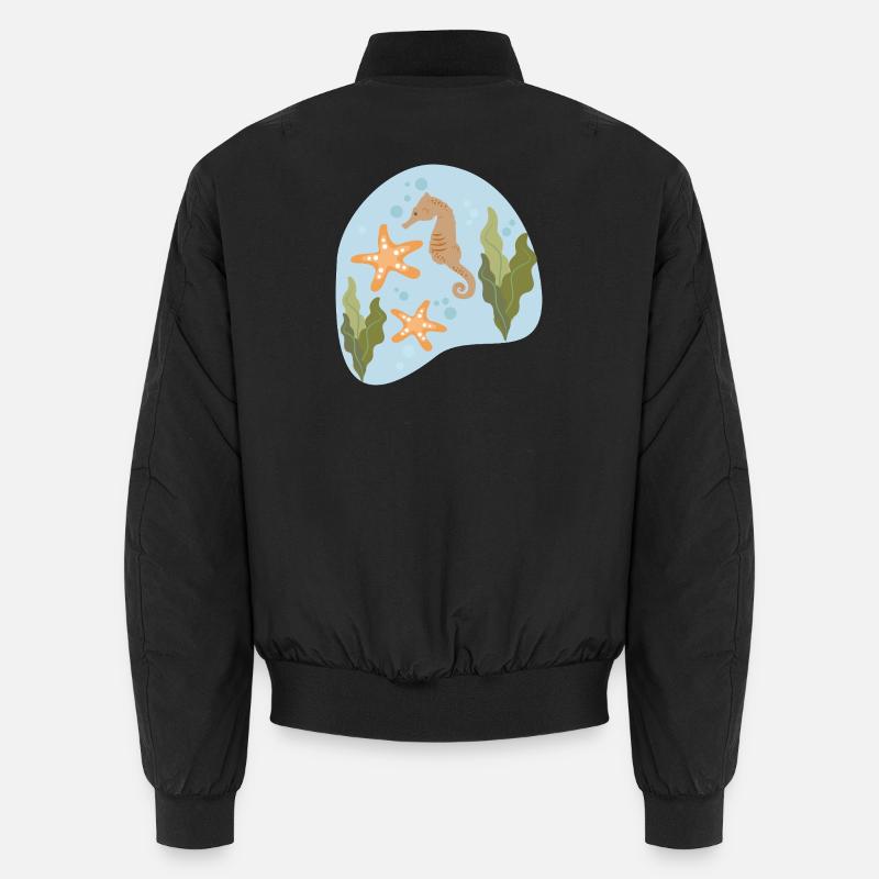Seepferdchen - Unisex Bomberjacke - Schwarz