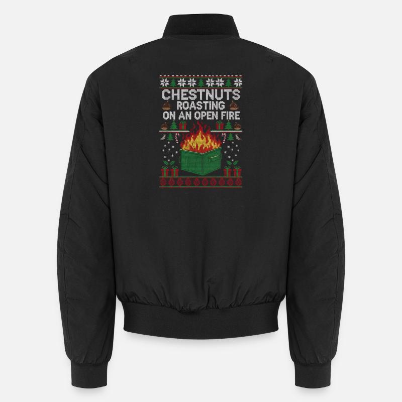 Roasting chestnuts on an open fire garbage can Unisex Bomber Jacket