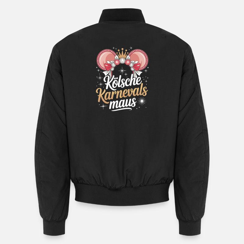 Kölsche Karnevalsmaus Karneval Köln Kölner Maus - Unisex Bomberjacke - Schwarz