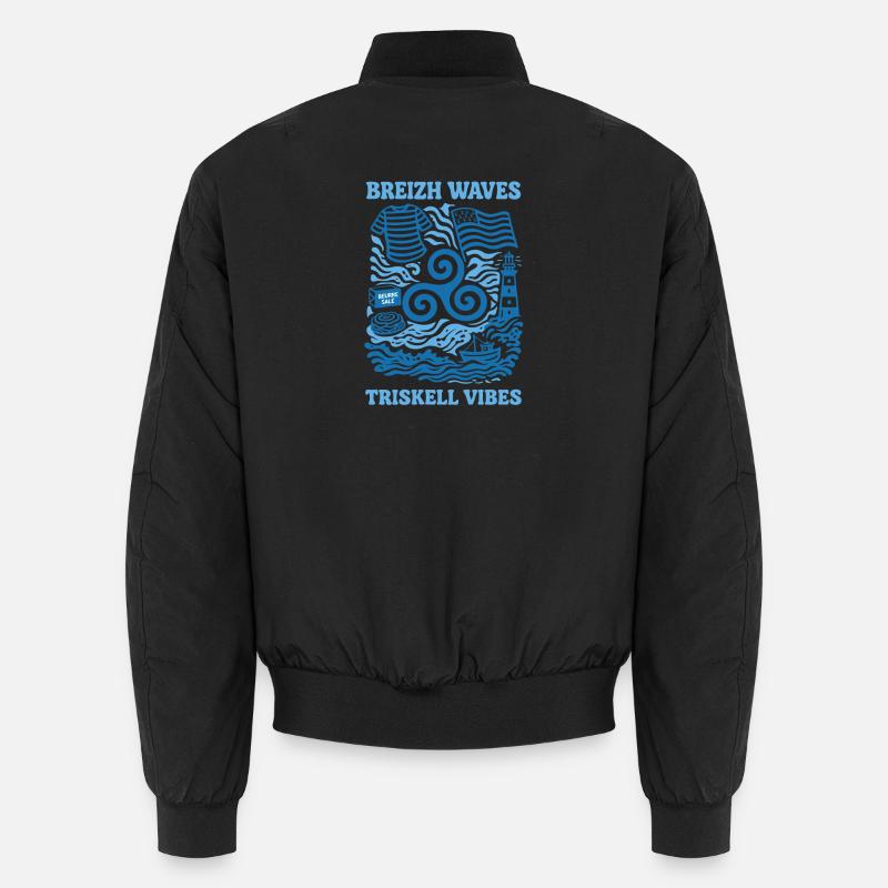 Bretagne Triskell vages Design Breton Marin Unisex Bomberjacke