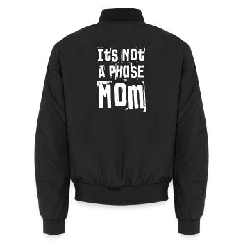 Es ist keine Phase Mama Grunge, fettgedruckter Text - Unisex Bomberjacke - Schwarz - Hinten - AI Model Male 185 light (185cm)