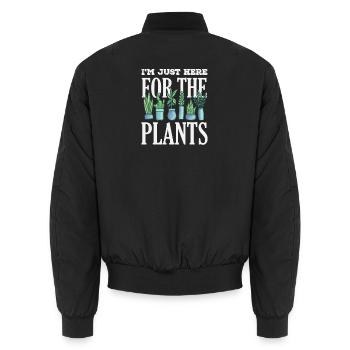 Les amateurs de plantes sont uniquement ici pour les plantes - Bomber unisexe - noir - Dos - AI Model Male 185 light (185cm)