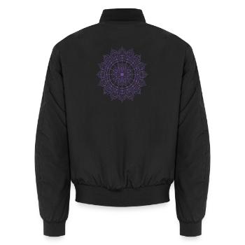 mandala - Bomber unisexe - noir - Dos - AI Model Male 185 light (185cm)