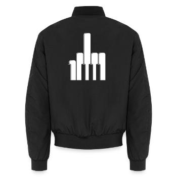 Touches de piano Majeur - Bomber unisexe - noir - Dos - AI Model Male 185 light (185cm)