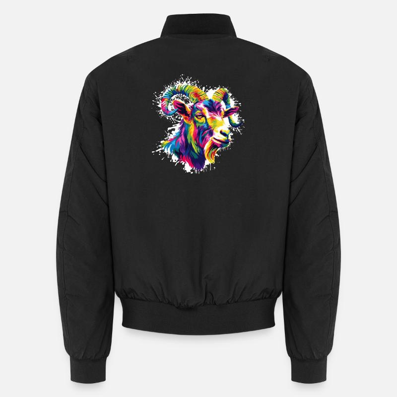 Colorful ram head Unisex Bomber Jacket
