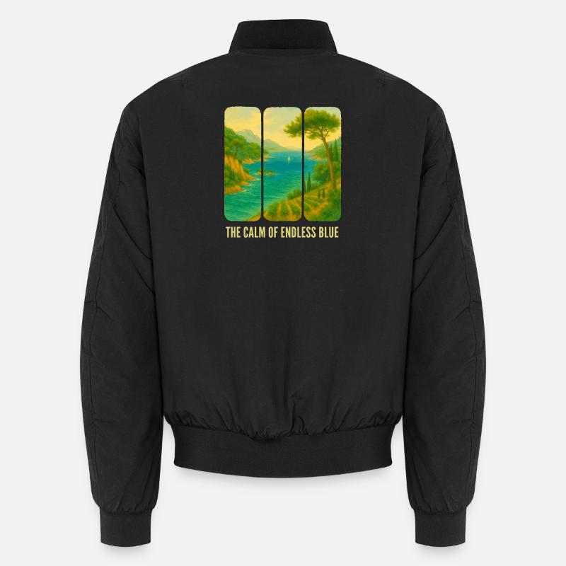 Die Ruhe des blauen Horizonts Unisex Bomberjacke