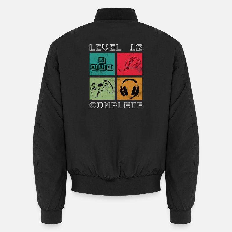 Niveau 12 terminé - Bomber unisexe - noir