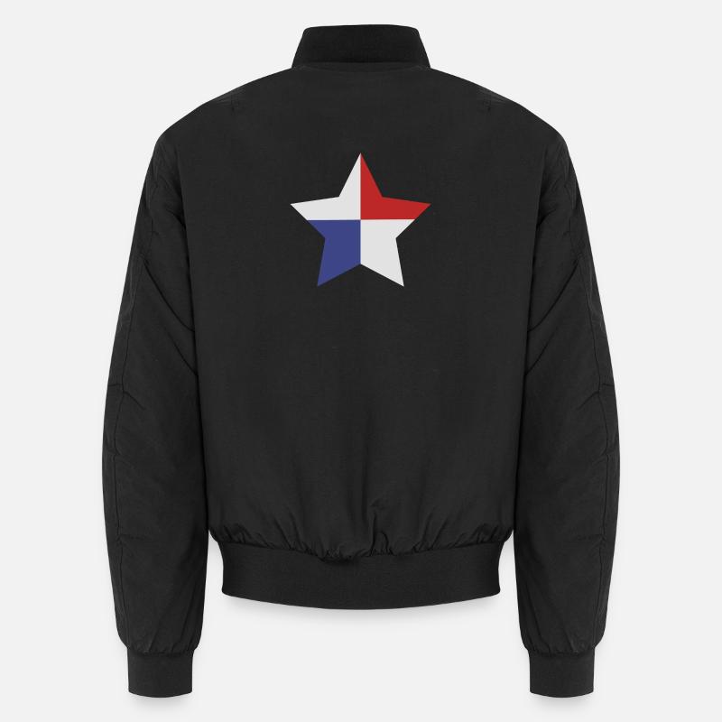 Panama star-shaped flag - Unisex Bomber Jacket - black