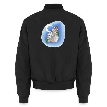 04. L’âme du Souvenir - Bomber unisexe - noir - Dos - AI Model Male 185 light (185cm)