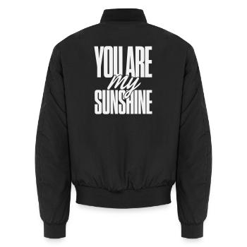 Tu es mon rayon de soleil Faute de frappe - Bomber unisexe - noir - Dos - AI Model Male 185 light (185cm)