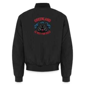 Le Groenland n’est pas à vendre ! - Groenland / Grønland - Bomber unisexe - noir - Dos - AI Model Male 185 light (185cm)