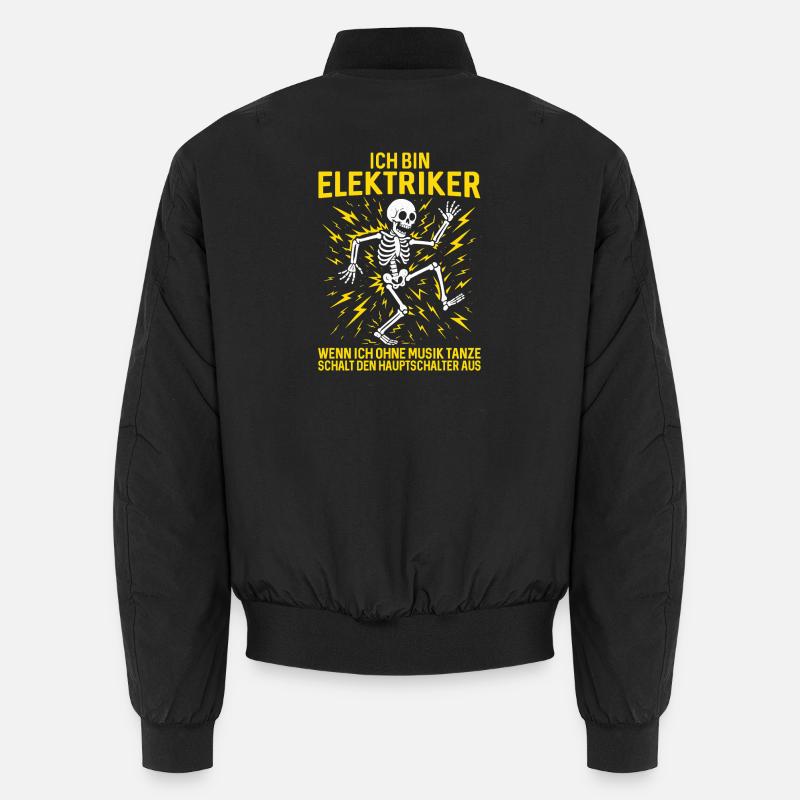 I'm Electrician Skeleton Dance - Unisex Bomber Jacket - black