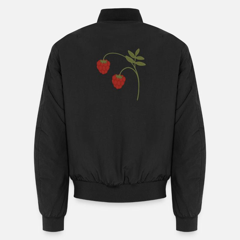 Raspberries - Unisex Bomber Jacket - black