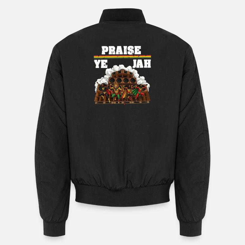 Praise Jah Rasta - Unisex Bomber Jacket - black