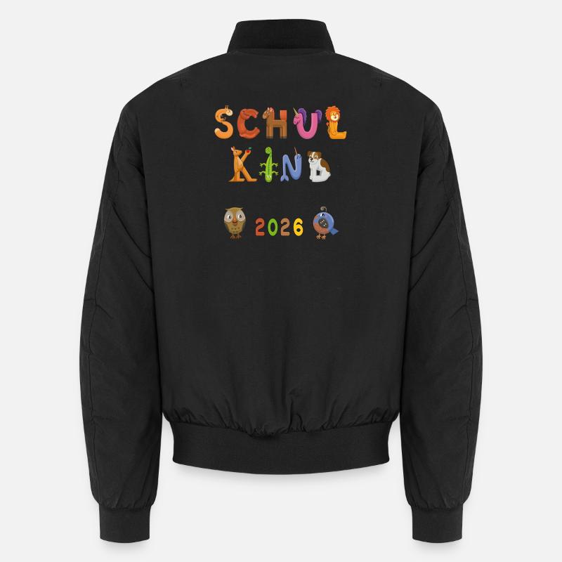 Schule 2026  Bunte Buchstabenwelt - Unisex Bomberjacke - Schwarz